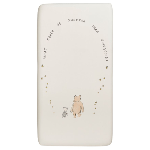 Winnie the Pooh Picture Perfect Sentiment Organic Cotton Percale Crib Fitted Sheet