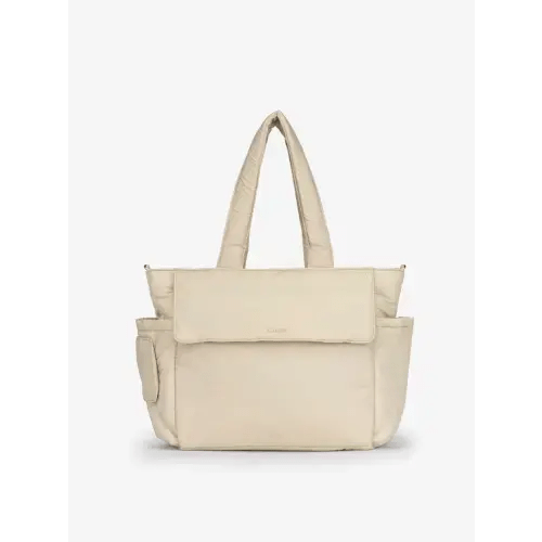 Diaper Tote Bag with Laptop Sleeve in Oatmeal ($195)
