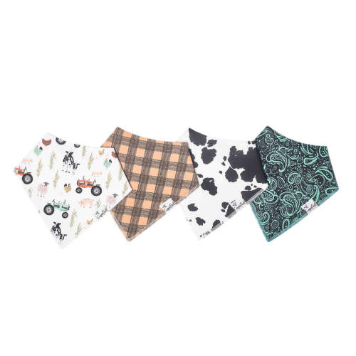 4 Pack Baby Bandana Bibs - Jo