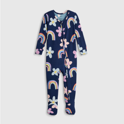 Bamboo Footie Pajama - Baby in Rainbow Garden