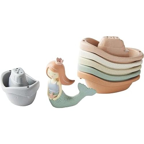Mud Pie Children's Stacking Boat Set, Mermaid