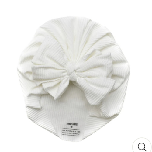 James | Cloud White | Brushed Rib Headwrap – Bunny Knots