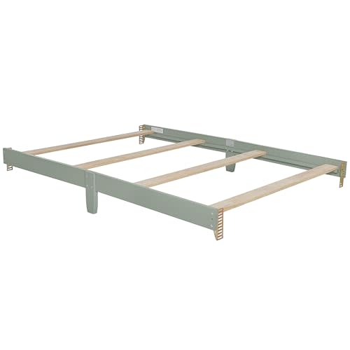 Dream On Me Universal Crib to Full Size Bed Conversion Kit, Solid Wood Bed Rails for Select Convertible Cribs, Strong & Stable Support, Meadow Green