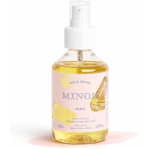 MINOIS PARIS Baby & Kids Dry Body Oil - Organic Nourishing Body Oil for Dry Skin, Hair Massage, Natural Baby Oil with 7 Plant-Based Oils, Non-Greasy After Shower Body Oil, Made in France - 5.07 fl oz