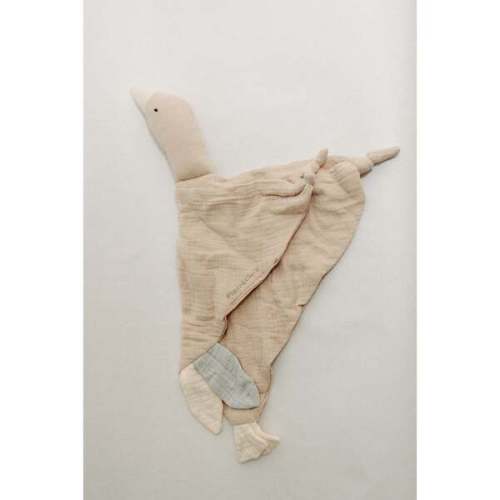 Goose Lovey Security Blanket, Organic Cotton Sand Dune - Piper&Cloth | Maisonette