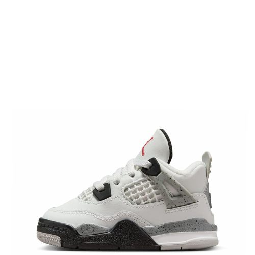 Air Jordan 4 Retro White Cement Infant Toddler Lifestyle Shoes (Black/Grey/Red/White) Size 7