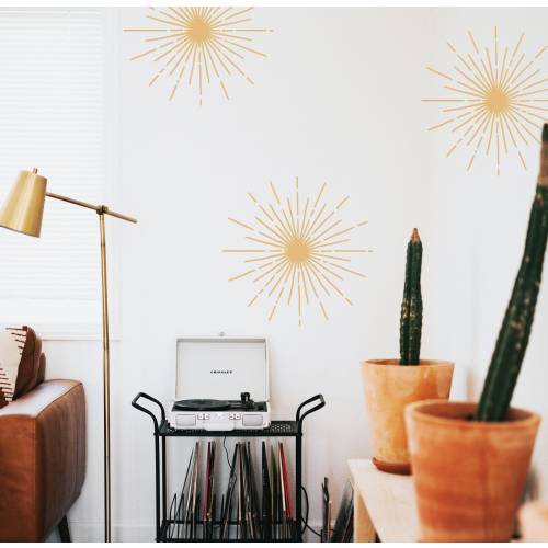 Boho Starburst Wall Decal: Modern Nursery Decor, Made in USA