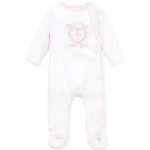 Thank Heaven For Little Girls Footed One-Piece (Headband not included)