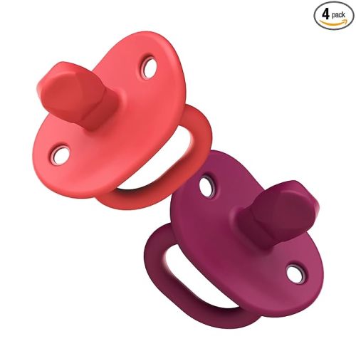 Tomy JEWL Orthodontic Silicone Pacifier - Stage 2 - Pink (4pk)