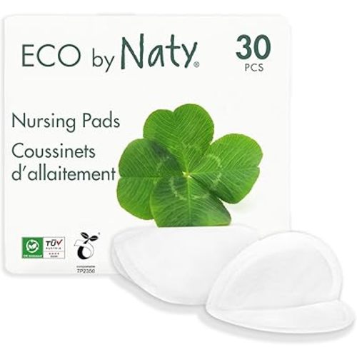 Eco By Naty Nursing Pads – Nipple Pads For Breastfeeding Mothers, Pregnancy And Postpartum, Made From Plant-Based Materials (30 Pads)