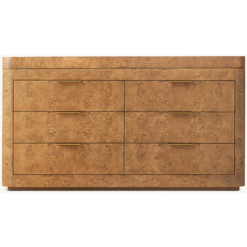 Restoration Hardware: Bardot Burl Wide Dresser & Topper Set