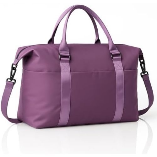 Weekender Duffel Bags for Women, Purple Travel Totes Bag for Airplane Essentials, Overnight Bags for Women with Trolley Sleeve, Large Carry On Hospital Bag for Labor and Delivery, Sport, Gym