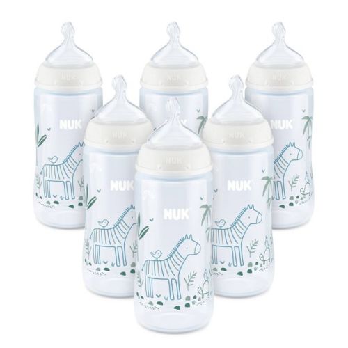 NUK Smooth Flow Anti-Colic Bottles - Zebra - 10oz/6pk