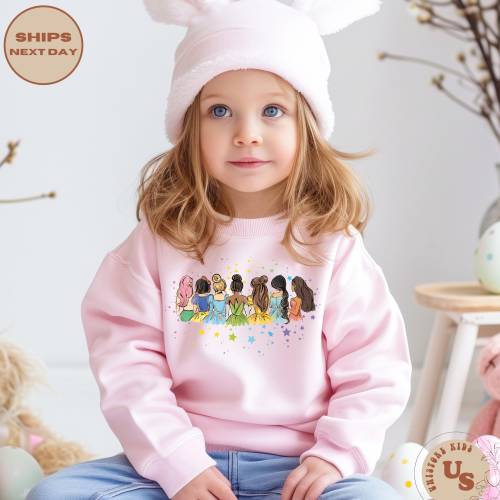 Disney Princess Toddler Sweatshirt, Princess Kids Shirt, Disney Friends Toddler Shirt, Princess Friends Shirt, Friend Gift, Birthday Gift