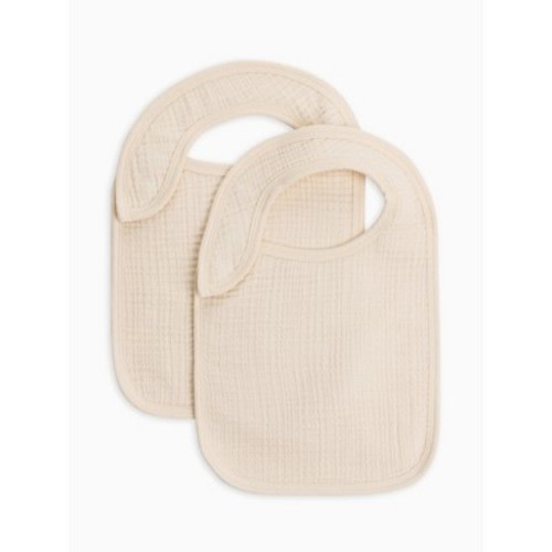 Colored Organics 2-Pack Muslin Bibs Natural one size