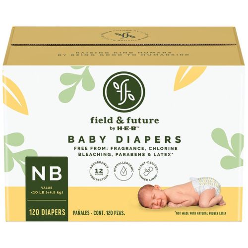 Field & Future by H‑E‑B Baby Diapers Plus Pack - Size Newborn (120 ct) Delivery or Pickup Near Me - Instacart