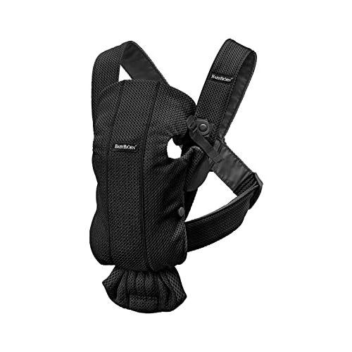 BabyBjörn Baby Carrier Mini, Black, 3D Mesh | Newborn Carrier (7-25 lbs), Ergonomic, Easy-to-Use
