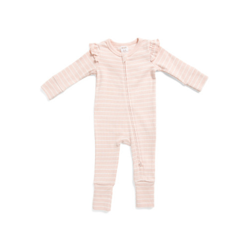 Newborn Girls Striped Ruffle Romper | Baby | Marshalls