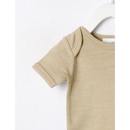 Milly & Milo Merino Blend Short Sleeve Bodysuit, Sage