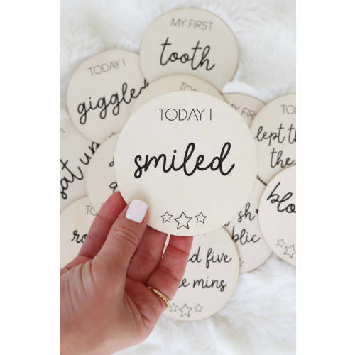 Funny Milestone Wood Announcements