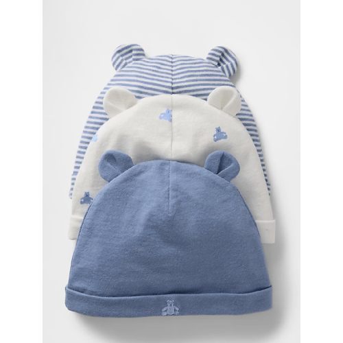 Baby First Favorites Organic Cotton Beanie (3-Pack) - 0-3m