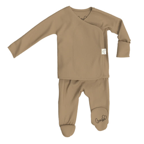 Footie - Mocha – Bonsie Skin to Skin Babywear