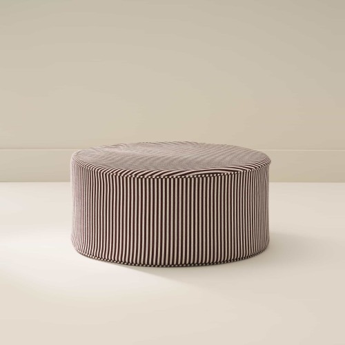 Soft Striped Brown Ottoman | Finley | House of Noa