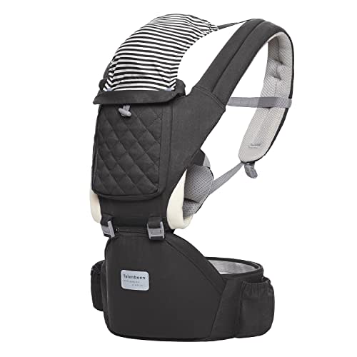 Baby Carrier 6-in-1 Newborn to Toddler, Baby Carrier with Hip Seat Lumbar Support 7-41 lbs, Baby Soft Carrier for All Seasons & Positions, Adjustable Size for Shopping Hiking Travelling