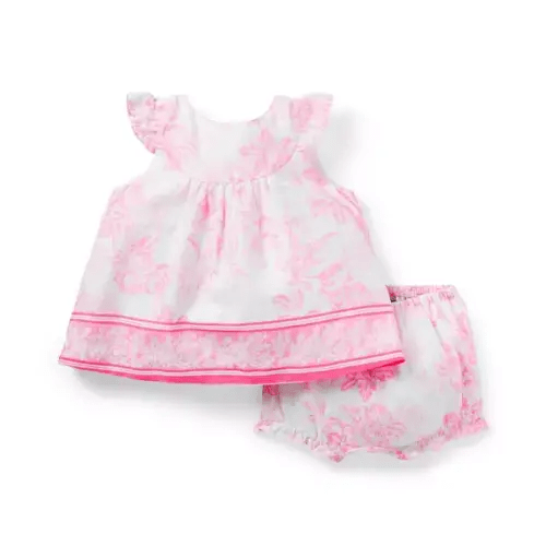 Baby Sweet Pink Floral Toile THINK PINK Floral Toile Baby Matching Set by Janie and Jack