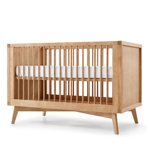 Simply Nursery Retro Convertible Crib in Hazelnut