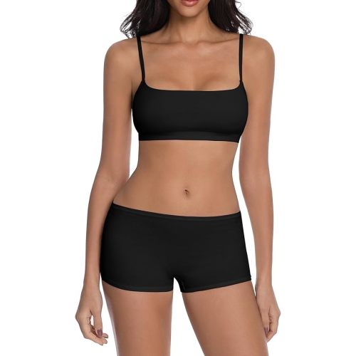 Abonlen Lounge Sets for Women 2 Piece Pajamas Camisole Tops With Shorts Sleepwear Tank Tops