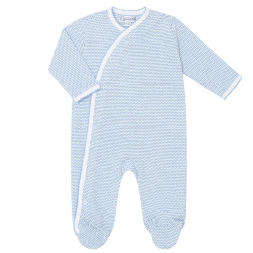 3-6M, NELLAPIMA Blue Bubble Crossover Footie