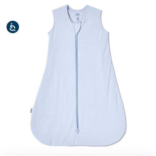 HALO - 1.5 TOG supersoft bamboo wearable blanket, double zipper sleeping bag with weighted feel - blue