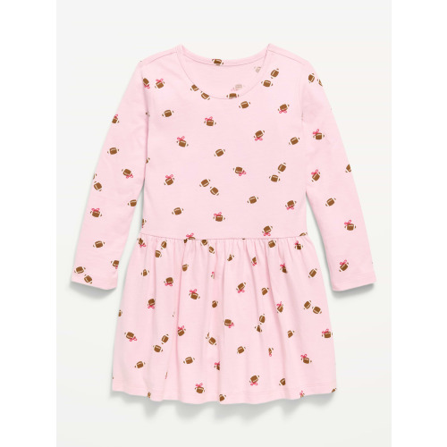 Printed Long-Sleeve Dress for Toddler Girls
