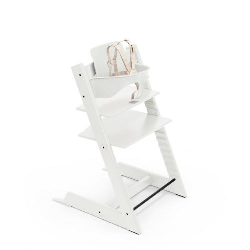 Stokke Tripp Trapp High Chair 2 with Adjustable Baby Set - White