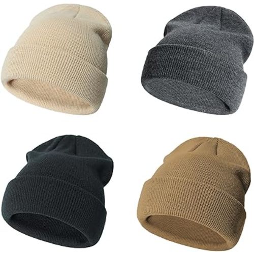 Urban Virgin 4 Packs Toddler Girls Winter Hats Infant Boys Beanie Soft Baby Caps Beanies Kids Knit Winter Hats