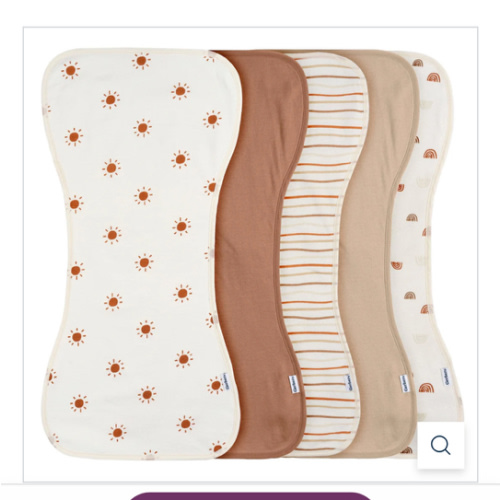 5-Pack Baby Neutral Rust Suns & Rainbows Jersey Burp Cloths – Gerber Childrenswear