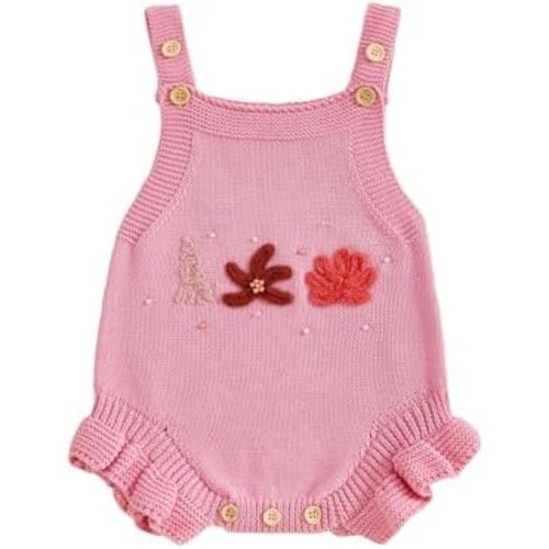 Suéter de punto para bebé, recién nacido, suéter de fresa, overol para otoño e invierno, ropa de punto