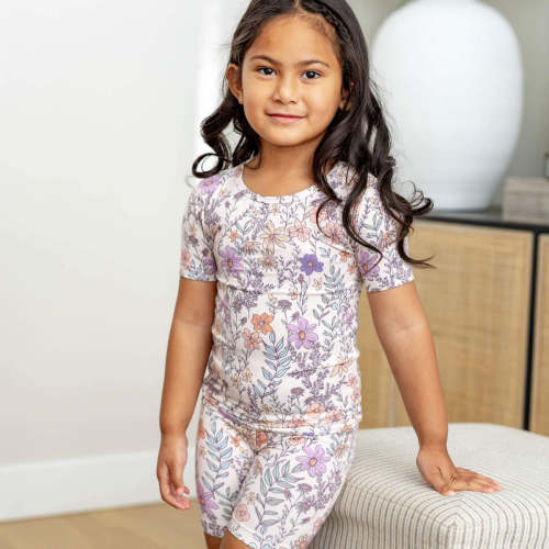 2pc Short Sleeve Pajama Set - Flora