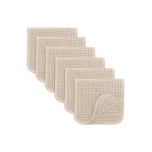 Muslin Burp Cloths - Pack of 6