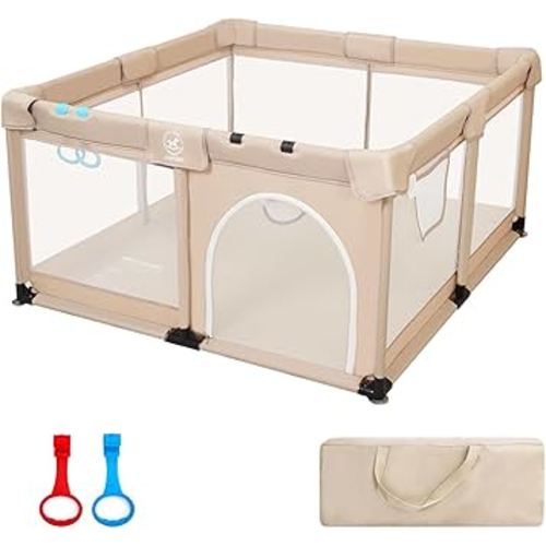 Baby Playpen for Babies and Toddlers - 47x47in Play Pen for Babies 6-12 Months, Play Yard for Toddlers 1-3, Indoors Pin Corrales para Bebes