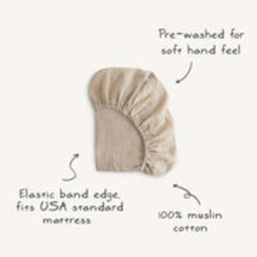 Mushie Extra Soft Muslin Crib Sheet