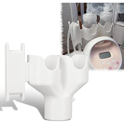 Compatible with Spectra S1/S2 Bottle & Hose Holder – Dual Bottle Organizer with Hose Management Arm | Space-Saving Design (Old Breast Pump)