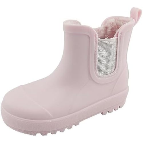 BEARPAW Toddler and Kids' Rain Boots with Faux-Fur Lining – Waterproof Rubber Chelsea Boot for Boys & Girls