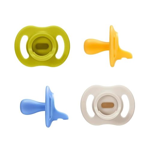 Tommee Tippee Ultra-Light StayPut Pacifier, One-Piece Silicone Design, 6-18m, 4 Pack