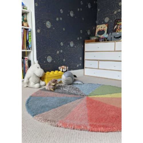WOOL ROUND RUG PIE CHART