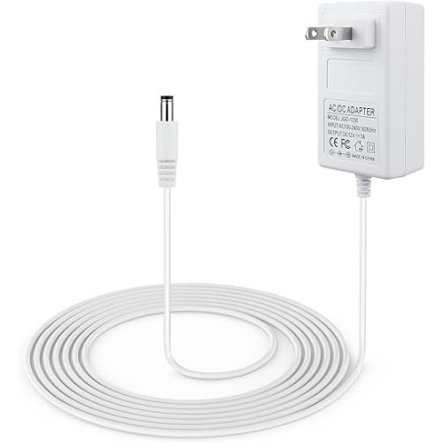 10 ft Power Cord for 4moms mamaRoo 4, 12V 3A Charger for RockaRoo Baby Swing, AC Adapter, White