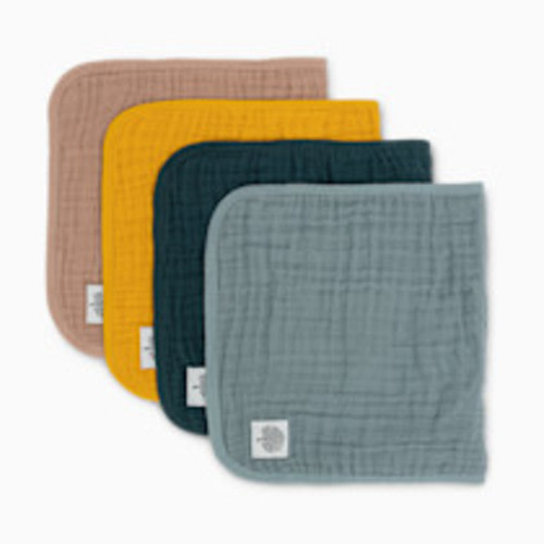 Parker Baby Co. Muslin Cotton Burp Cloths (4-Pack) - Dune