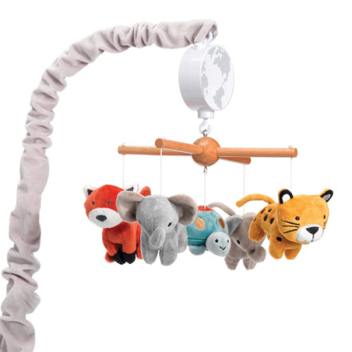 Wild Life Musical Baby Nursery Crib Mobile - Protect the Animals – Lambs & Ivy