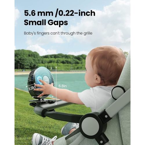 Gaiatop Portable Clip on Fan, Mini Personal Quiet Rechargeable Fan